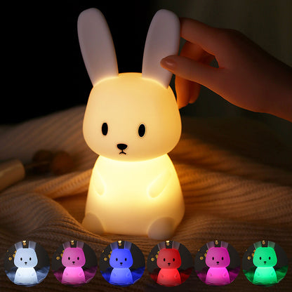 Kids Soft Silicone Touch USB Rechargeable Bunny Night Lamp childrensterritory