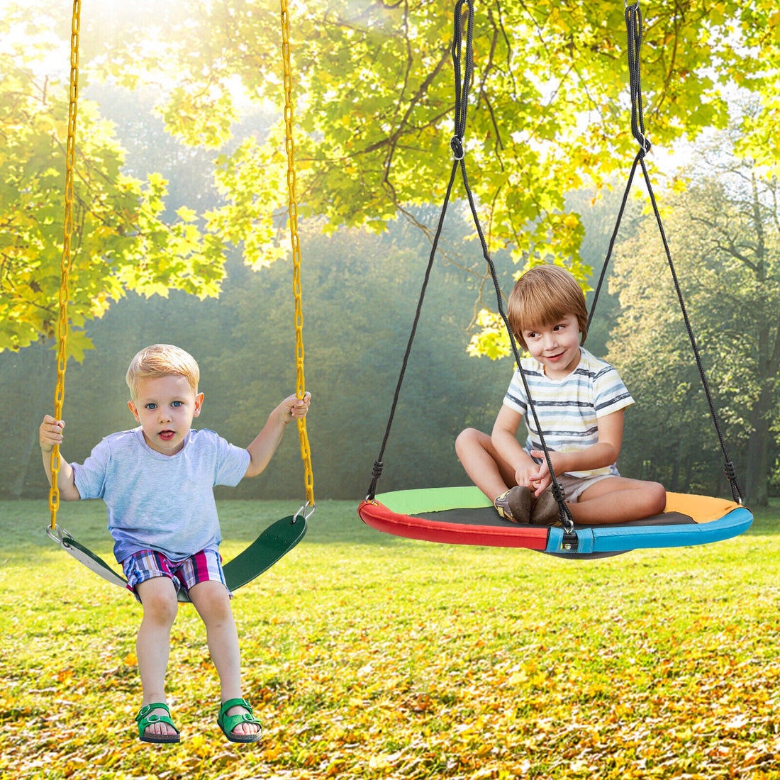 Kids Swing Frame Stand with 2 Swing Set childrensterritory