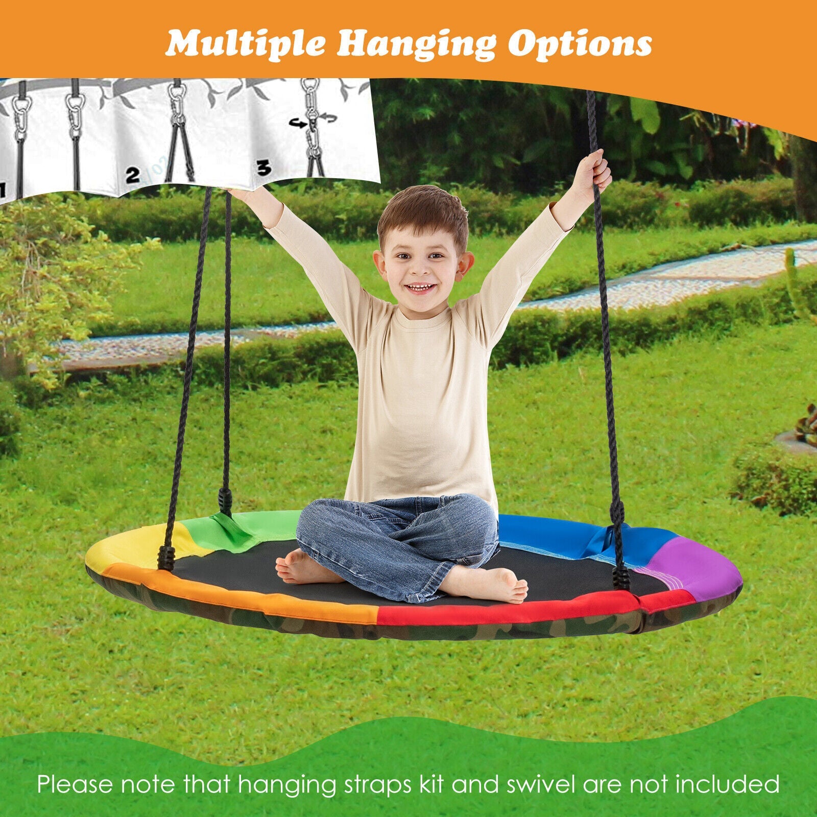 Kids Swing Frame Stand with 2 Swing Set childrensterritory