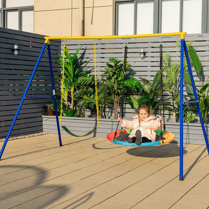 Kids Swing Frame Stand with 2 Swing Set childrensterritory