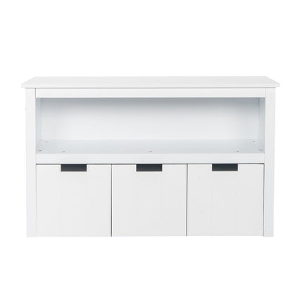 Kids Toy Storage Cabinet with 3 Rolling Toy Box childrensterritory