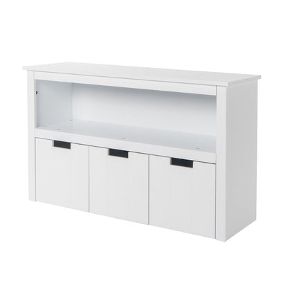 Kids Toy Storage Cabinet with 3 Rolling Toy Box childrensterritory