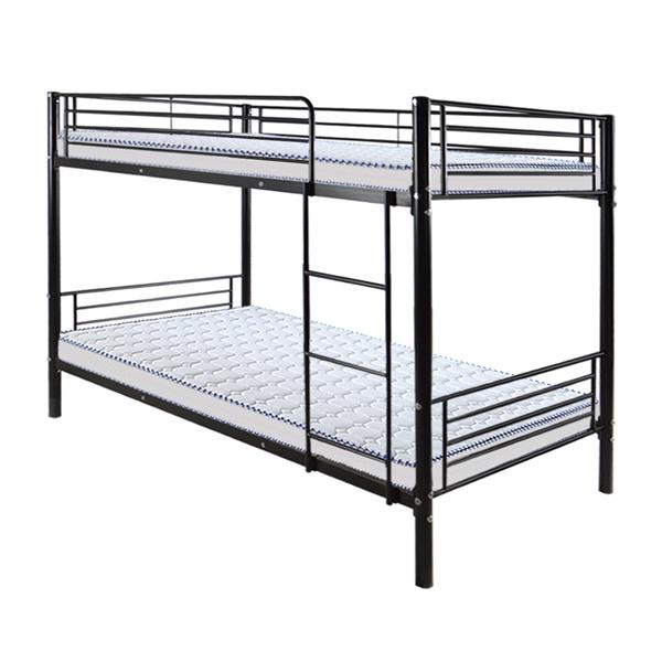 Kids Twin Size Iron Bunk Bed with Ladder childrensterritory