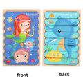 Kids Two-sided 3D Wood Jigsaw Puzzle Toy childrensterritory