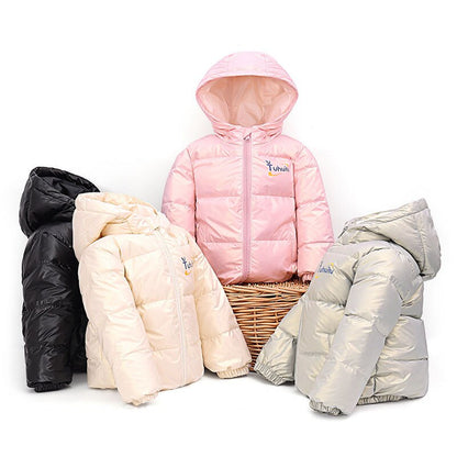 Kids Warm Hooded White Duck Down Jacket childrensterritory