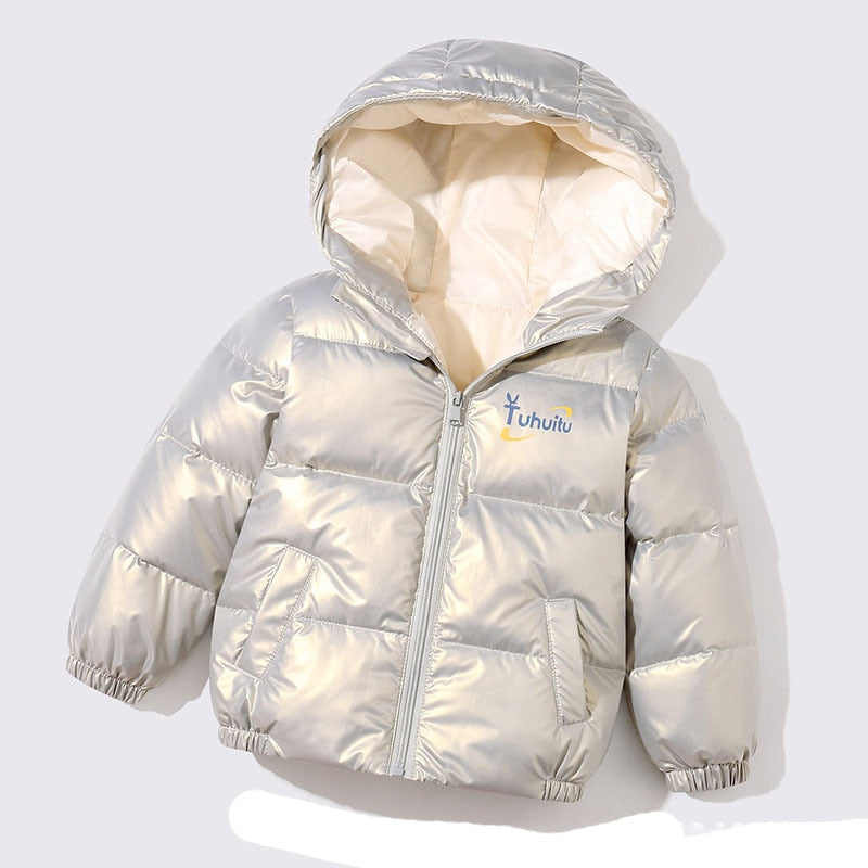 Kids Warm Hooded White Duck Down Jacket childrensterritory