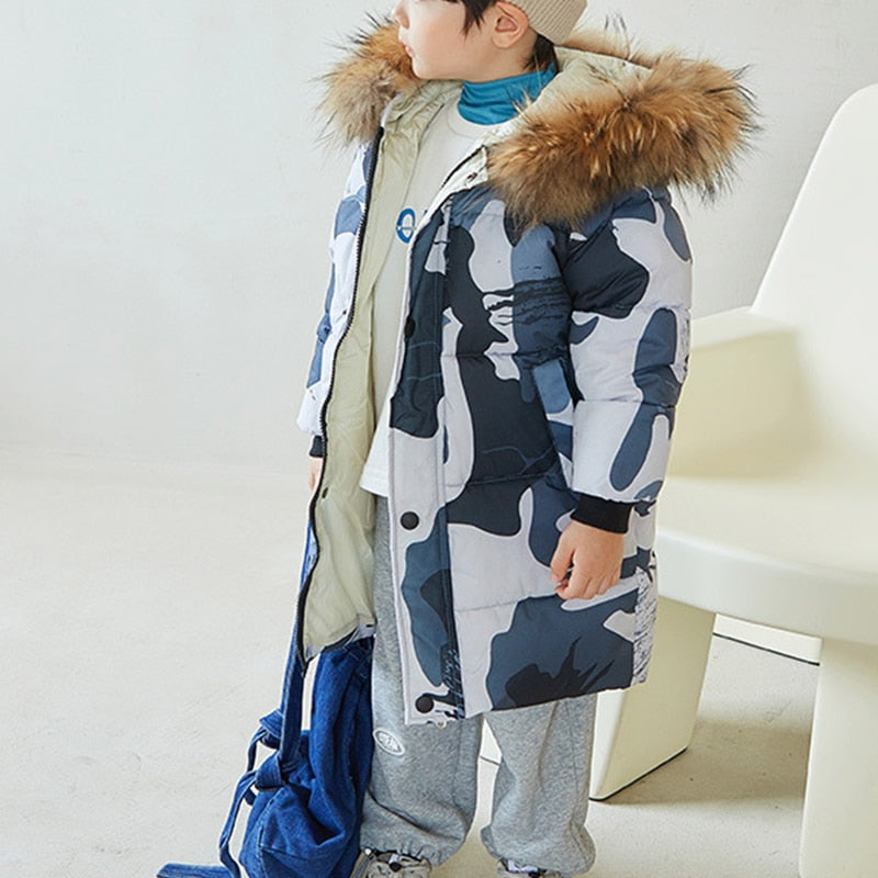 Kids Warm Thick Fur Hooded Coat For Boys/Girls childrensterritory