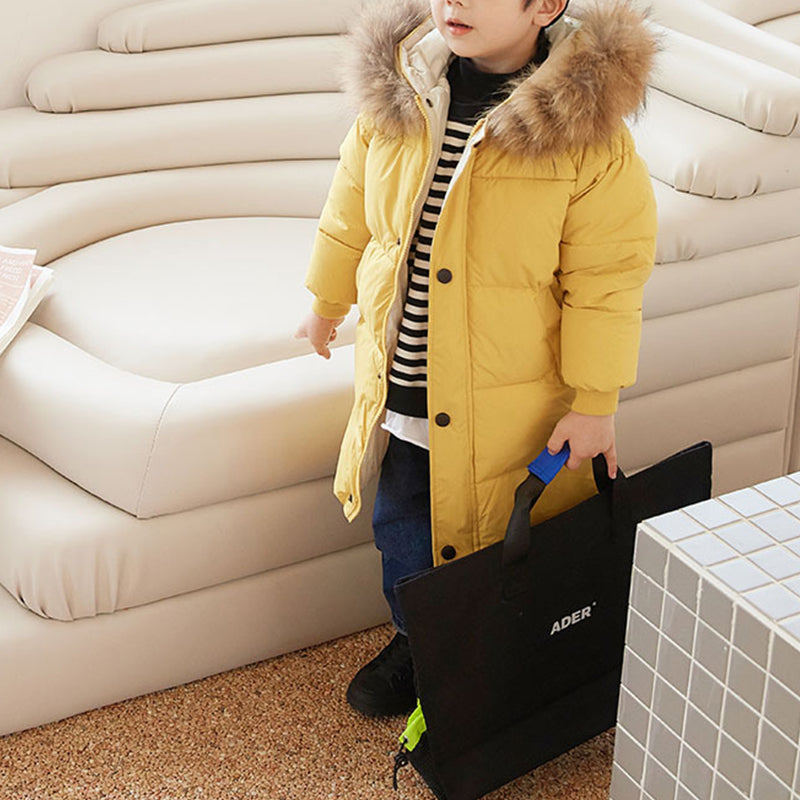 Kids Warm Thick Fur Hooded Coat For Boys/Girls childrensterritory