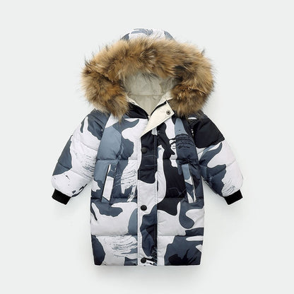 Kids Warm Thick Fur Hooded Coat For Boys/Girls childrensterritory