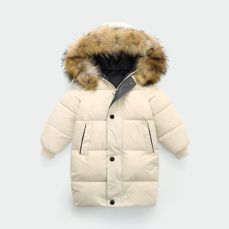 Kids Warm Thick Fur Hooded Coat For Boys/Girls childrensterritory