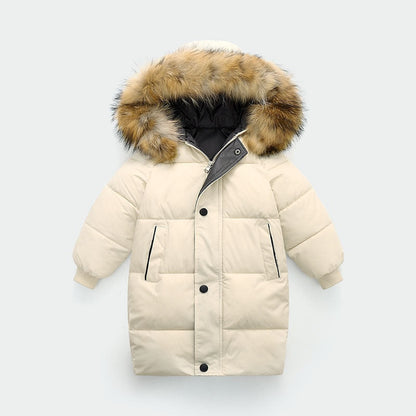 Kids Warm Thick Fur Hooded Coat For Boys/Girls childrensterritory