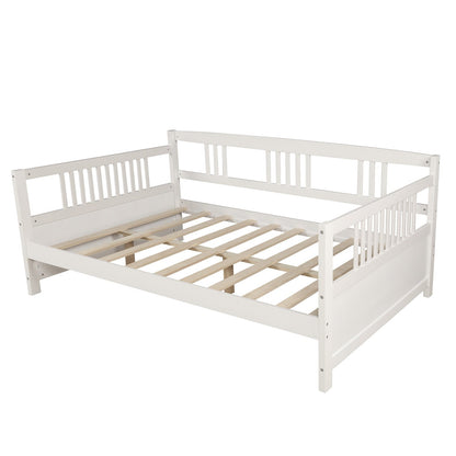 Kids Wooden Full Size Bed Frame with 10 Slats childrensterritory