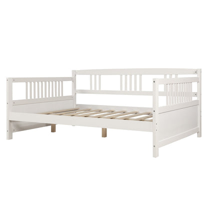 Kids Wooden Full Size Bed Frame with 10 Slats childrensterritory