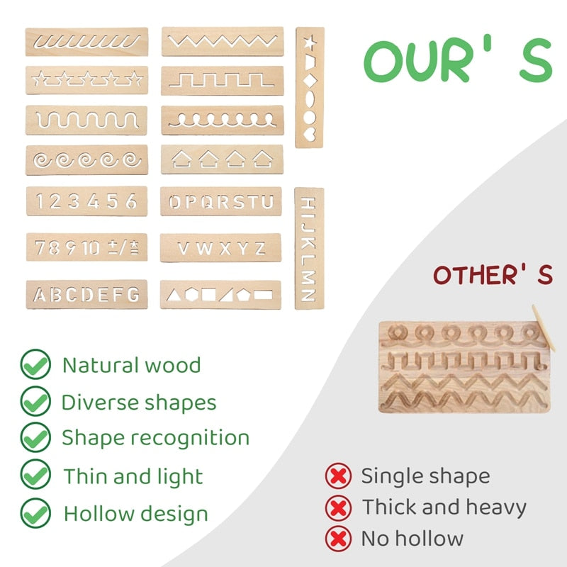 Kids Wooden Montessori Pen Control Boards/Toys childrensterritory
