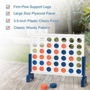 Kids/Adults 4 In A Row Connect Wood Board Game w/ Carry Bag childrensterritory