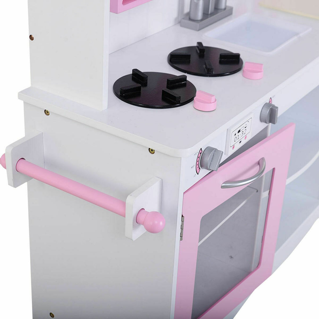 Kids/Toddler Wooden Cooking Pretend Kitchen Play Set childrensterritory