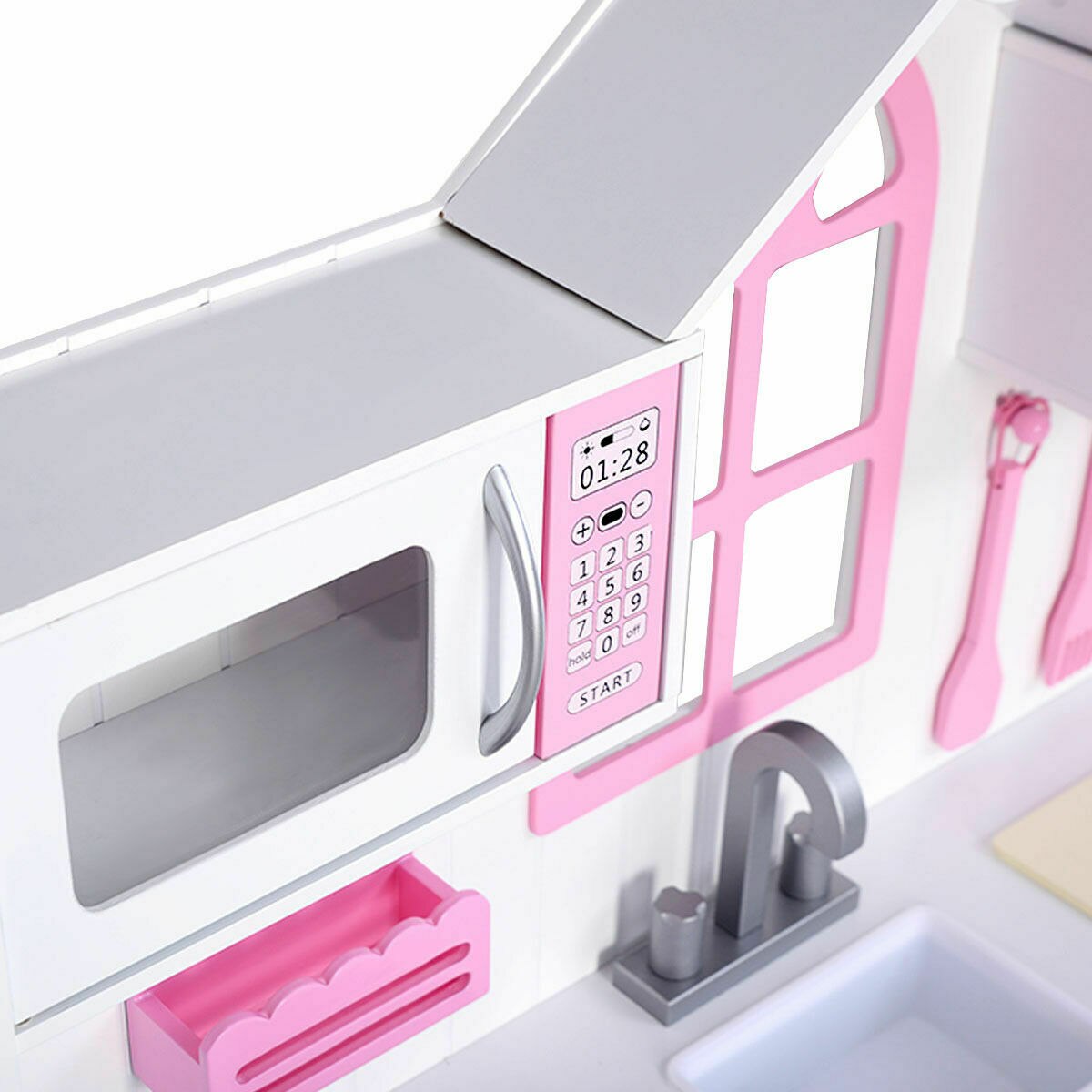 Kids/Toddler Wooden Cooking Pretend Kitchen Play Set childrensterritory