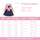 Long Sleeve Cotton Party Dress for Kids Girls childrensterritory