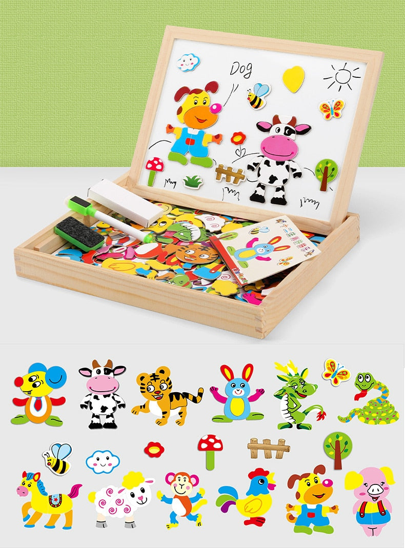 Multi-function Kids Magnetic Puzzle/Drawing Board Toys childrensterritory