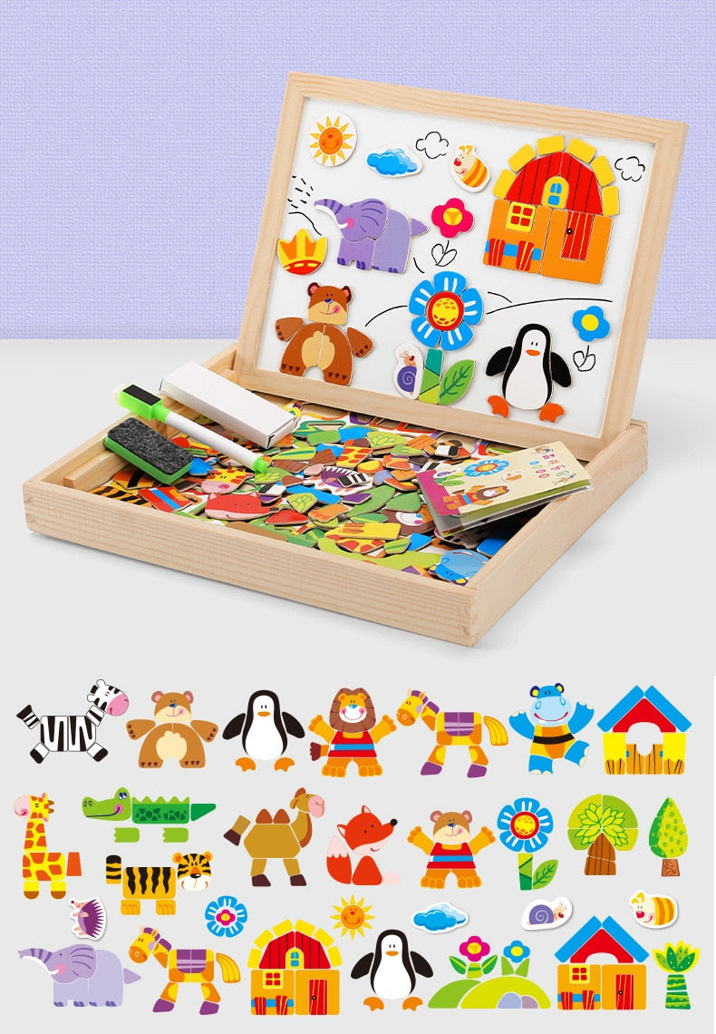 Multi-function Kids Magnetic Puzzle/Drawing Board Toys childrensterritory