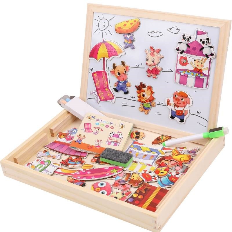 Multi-function Kids Magnetic Puzzle/Drawing Board Toys childrensterritory