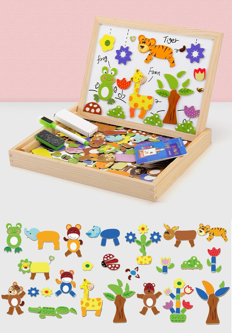Multi-function Kids Magnetic Puzzle/Drawing Board Toys childrensterritory