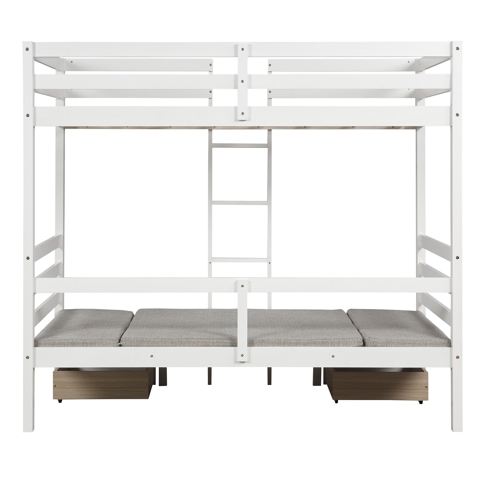 Multi-functional Loft Bed Frame With Free Cushion Sets childrensterritory