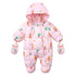 Newborn Baby Plus Velvet Warm Hooded Snowsuit childrensterritory