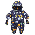 Newborn Baby Plus Velvet Warm Hooded Snowsuit childrensterritory