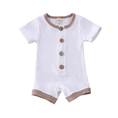 Newborn Boys Girls Short Sleeve Cotton Bodysuit childrensterritory