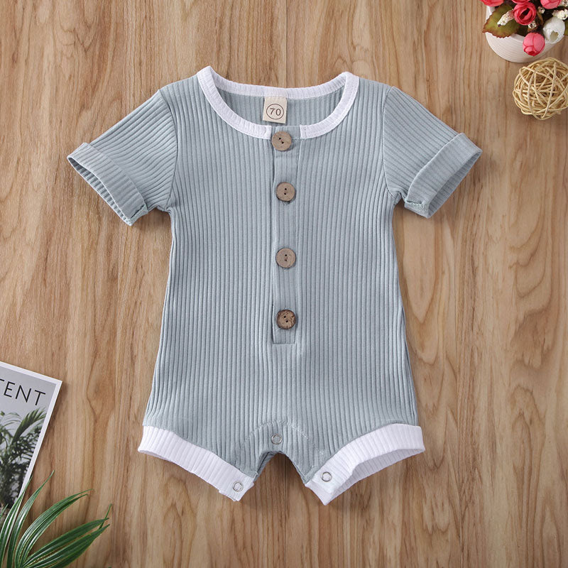 Newborn Boys Girls Short Sleeve Cotton Bodysuit childrensterritory