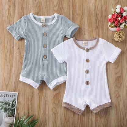 Newborn Boys Girls Short Sleeve Cotton Bodysuit childrensterritory