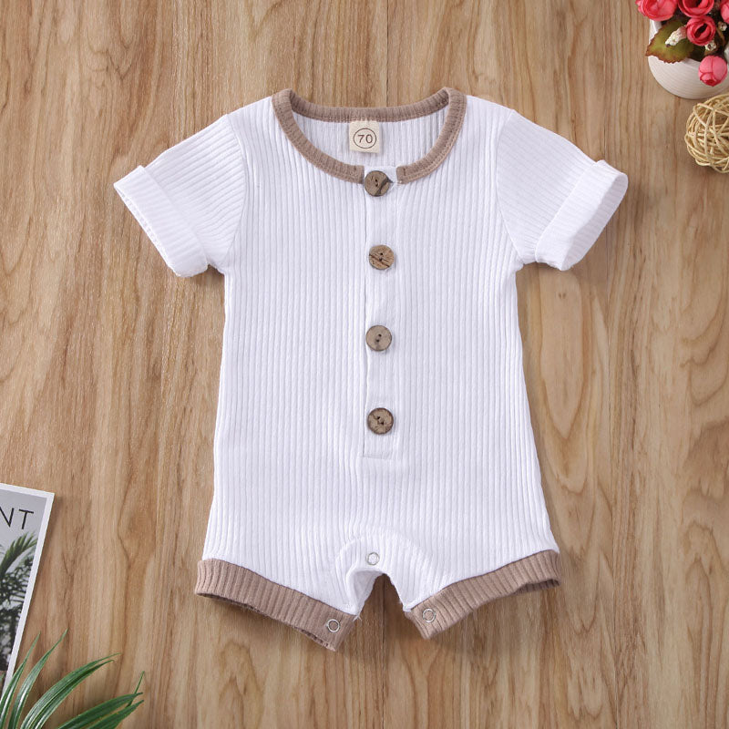 Newborn Boys Girls Short Sleeve Cotton Bodysuit childrensterritory