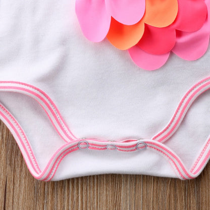 Newborn Girl Flamingo Designed Romper/Beachwear childrensterritory