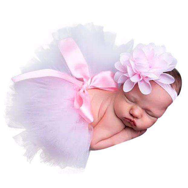 Newborn Girls Lace Bow Romper Photography Props childrensterritory