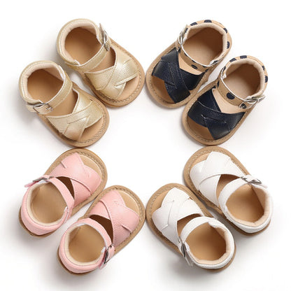 Newborn Girls Non-slip PU Leather Shoes/Prewalker childrensterritory