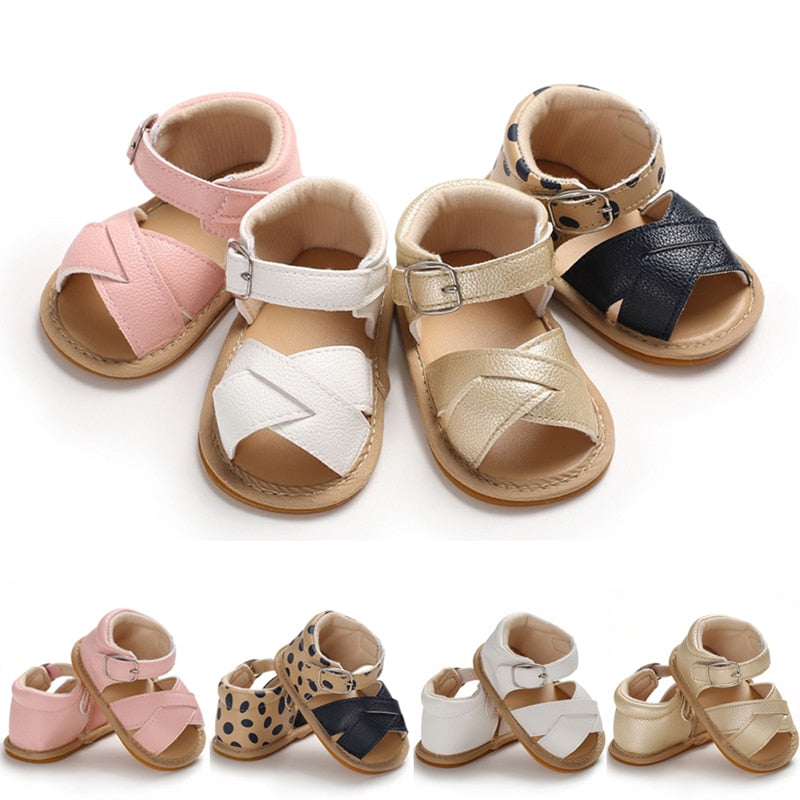 Newborn Girls Non-slip PU Leather Shoes/Prewalker childrensterritory