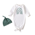 Newborn Rainbow Printed Sleeping Sack & Solid Color Hat childrensterritory