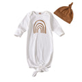 Newborn Rainbow Printed Sleeping Sack & Solid Color Hat childrensterritory
