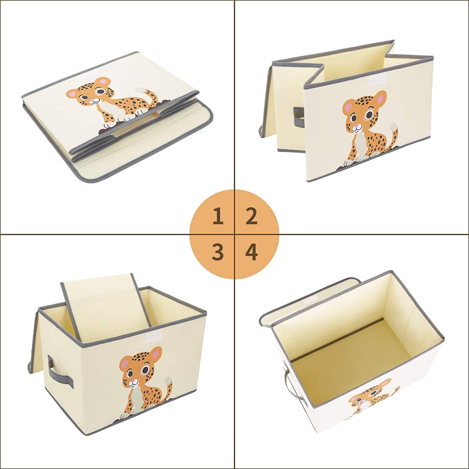 Non Woven Folding Storage Box with Handle childrensterritory