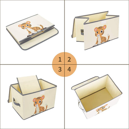 Non Woven Folding Storage Box with Handle childrensterritory