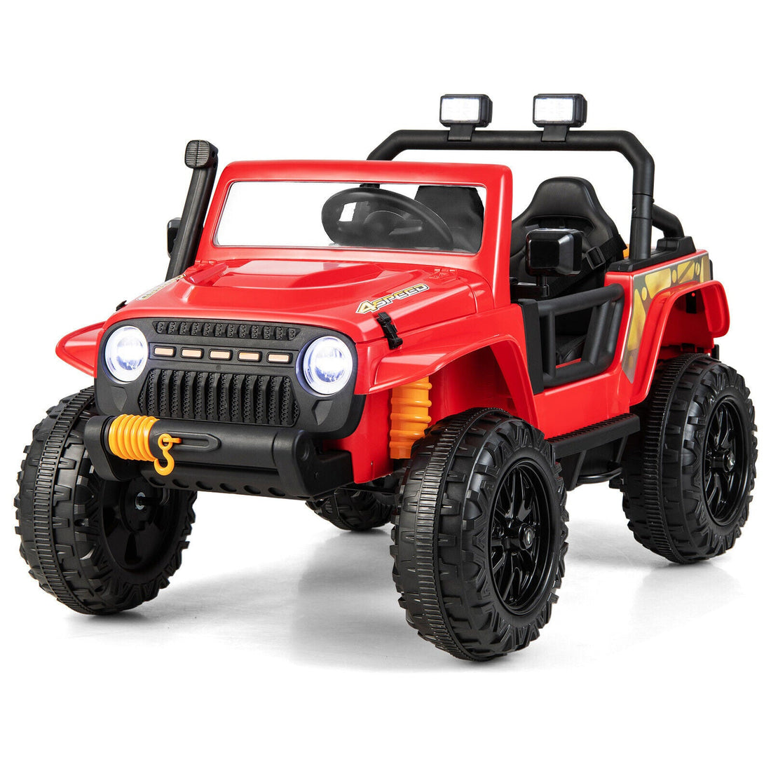 Parent-Child Ride On Red Truck 10AH w/ LED & Music childrensterritory