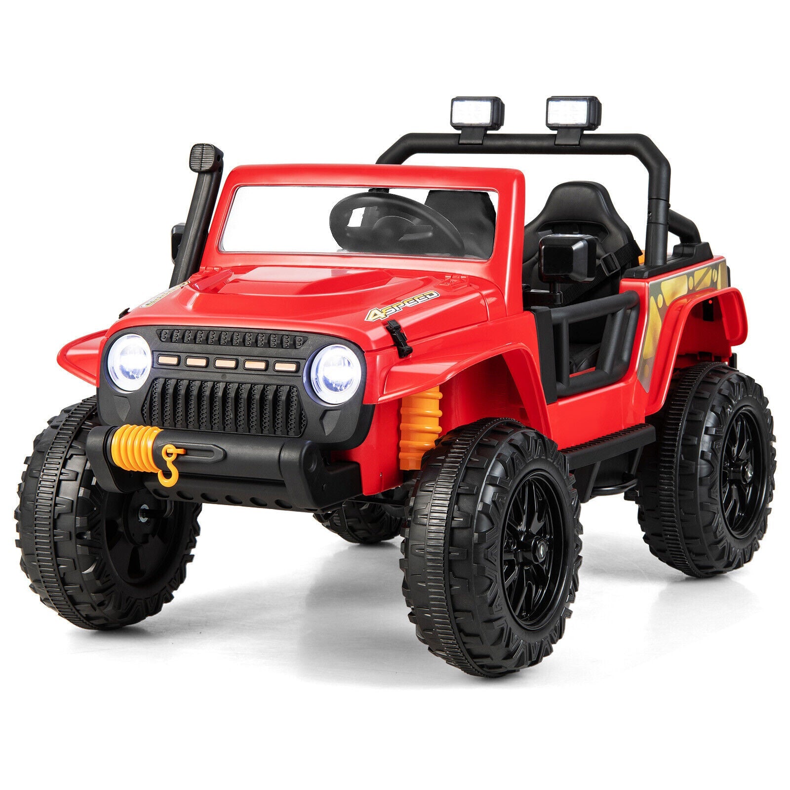 Parent-Child Ride On Red Truck 10AH w/ LED &amp; Music childrensterritory