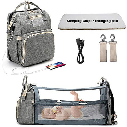 Portable Multi-Function Crib &amp; Diaper Backpack childrensterritory
