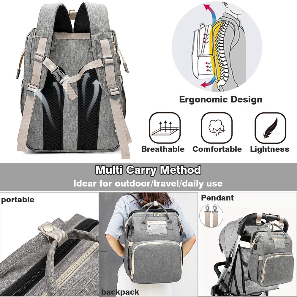Portable Multi-Function Crib &amp; Diaper Backpack childrensterritory