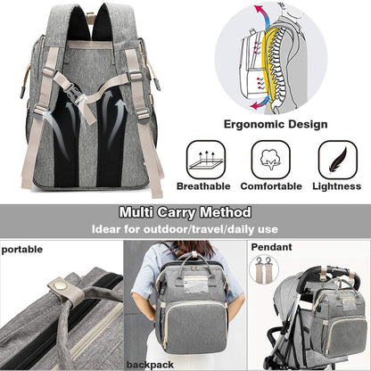 Portable Multi-Function Crib &amp; Diaper Backpack childrensterritory