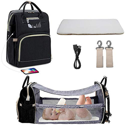 Portable Multi-Function Crib &amp; Diaper Backpack childrensterritory