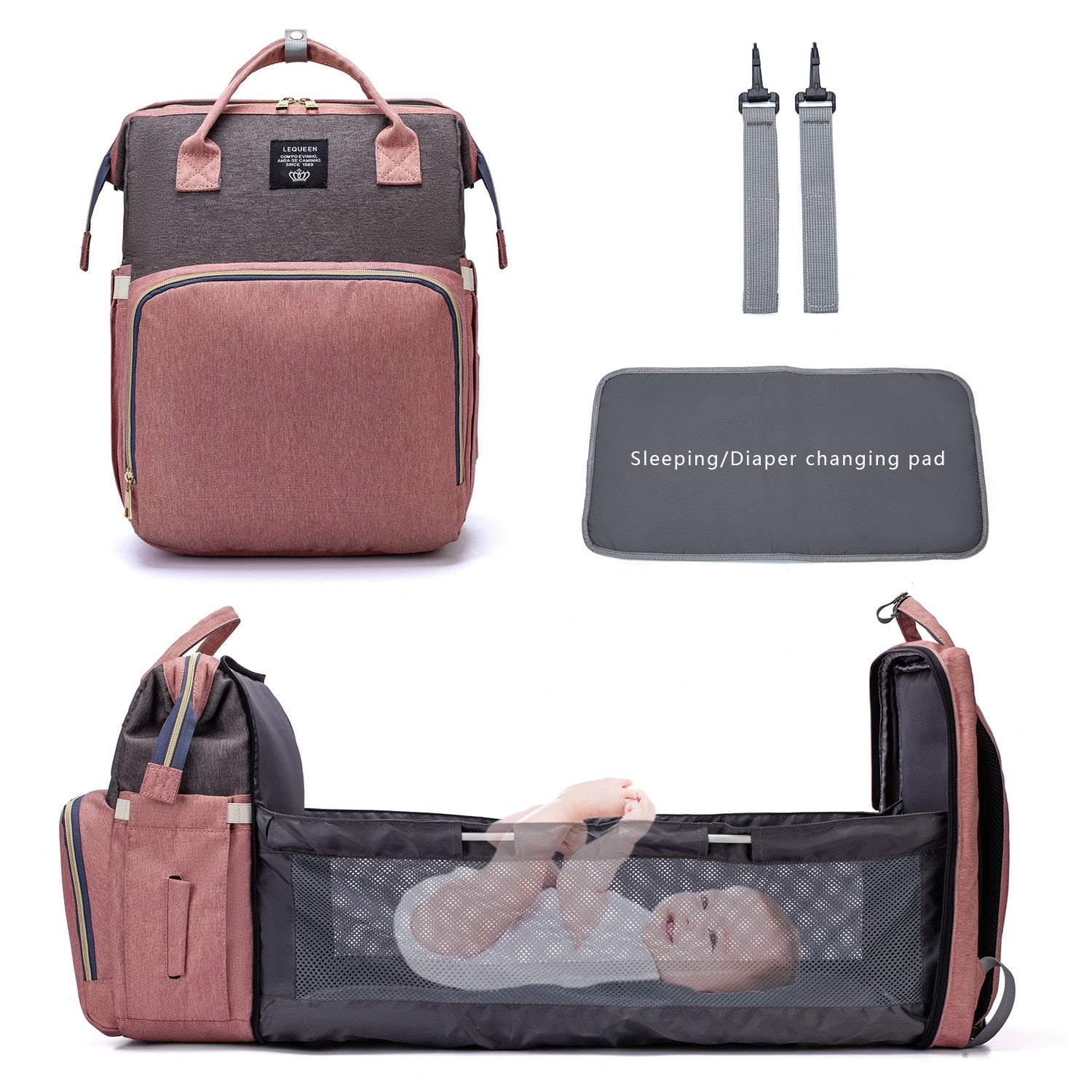 Portable Multi-Function Crib &amp; Diaper Backpack childrensterritory
