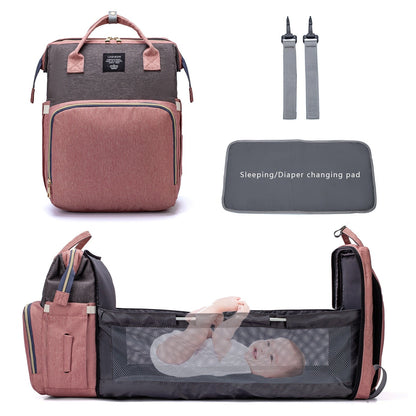 Portable Multi-Function Crib &amp; Diaper Backpack childrensterritory