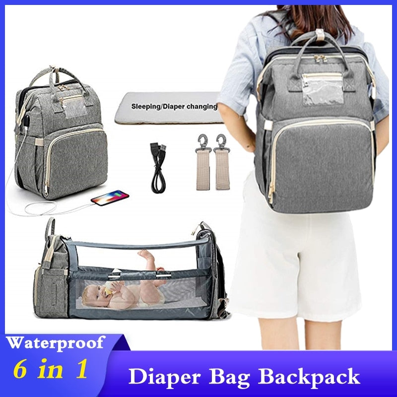 Portable Multi-Function Crib & Diaper Backpack childrensterritory